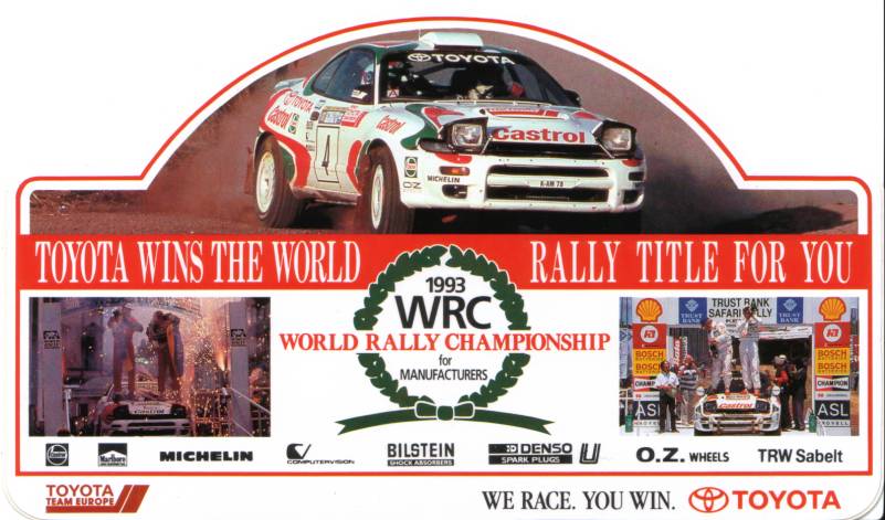 TOYOTA's 1st Manufacturers Champion